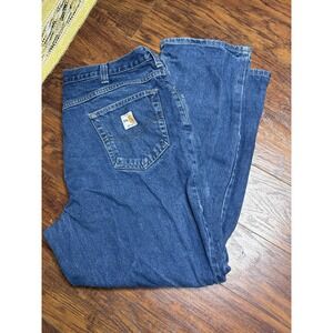 Carhartt FR Jeans Mens 38 X 29 Blue Denim CAT 2 Workwear Fire Resistant
